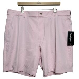 NWT Walter Hagen Performance 11 Pink Micro Lines Golf Shorts  Mens Size 42